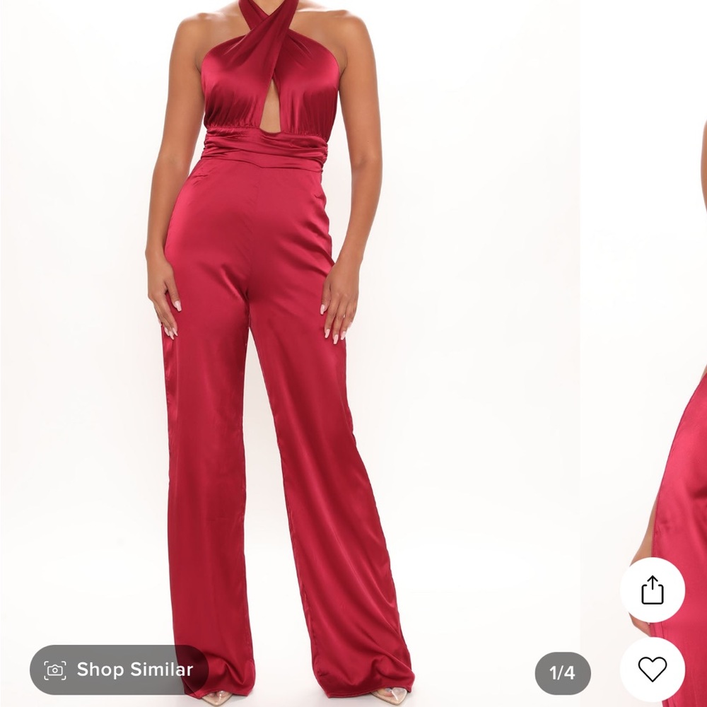Fashion Nova red jump suit